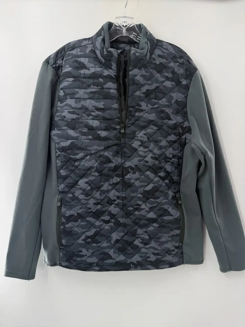 Greyson Men’s Camo Scape Yukon 1/2 Zip Hybrid Performance Jacket Size Large